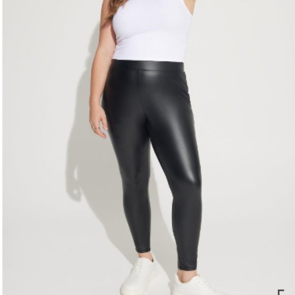 torrid Pants - Torrid Faux Leather Leggings Moto Biker Goth Grunge Black Size 2X 18 - 20